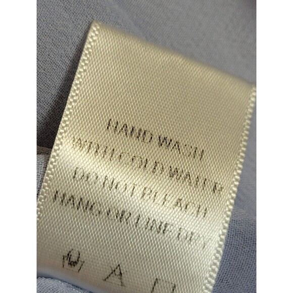 Coquette Sweetheart Chiffon Crop Top Blouse Juniors Small Light Blue Fairytale - Picture 11 of 11